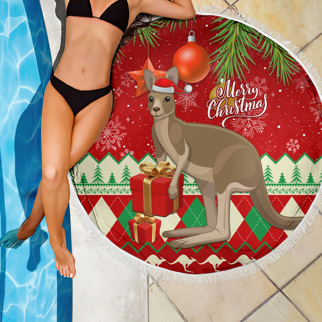 australia-christmas-beach-blanket-aussie-kangaroo-santa-merry-xmas