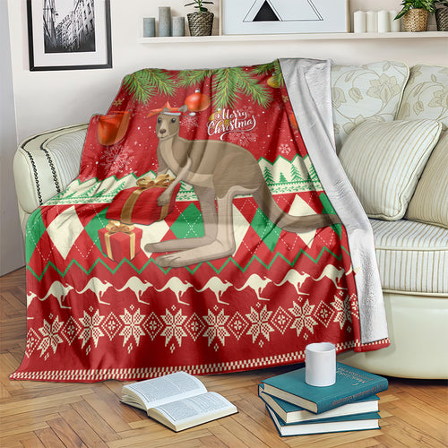 australia-christmas-blanket-aussie-kangaroo-santa-merry-xmas