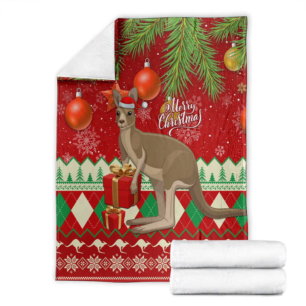 australia-christmas-blanket-aussie-kangaroo-santa-merry-xmas