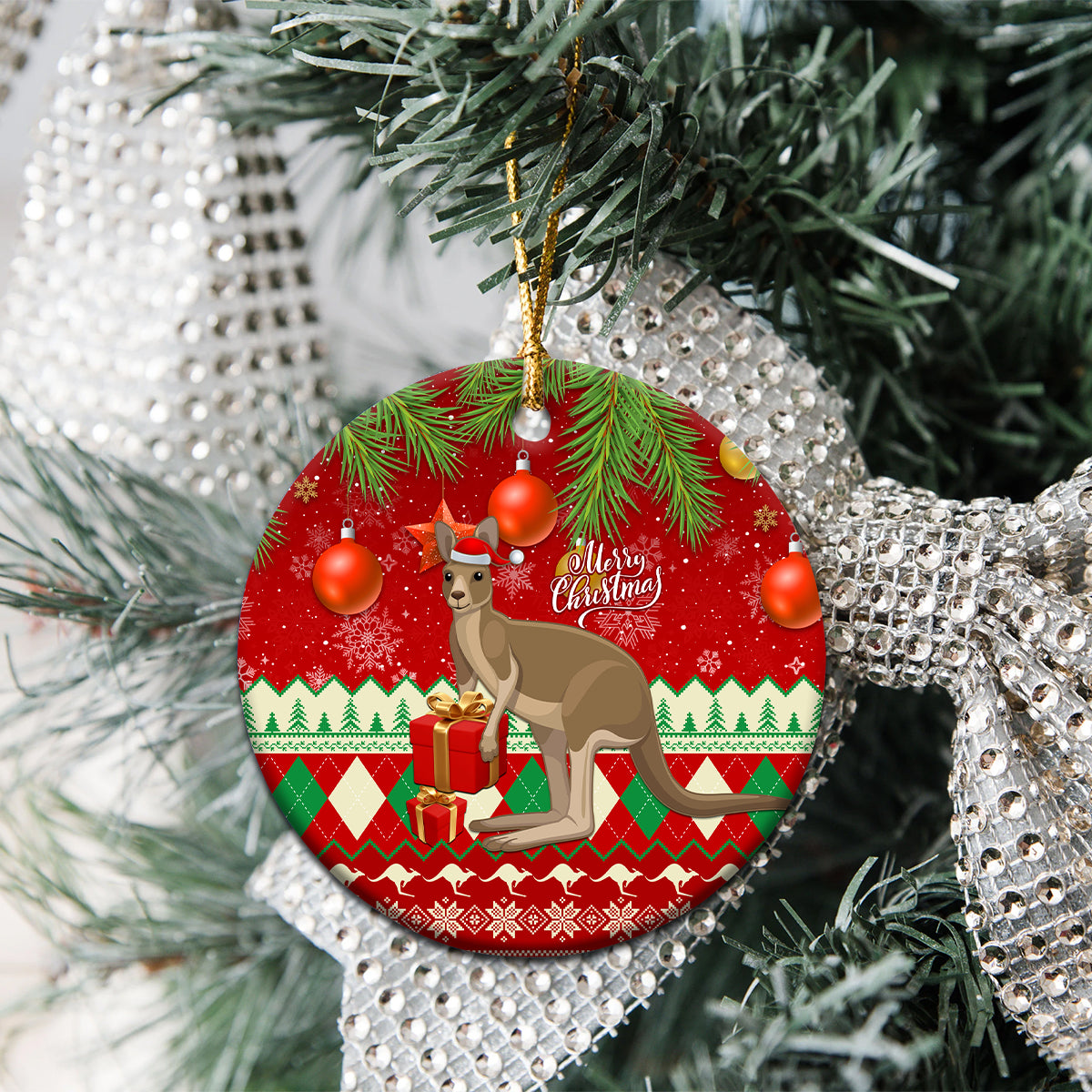australia-christmas-ceramic-ornament-aussie-kangaroo-santa-merry-xmas