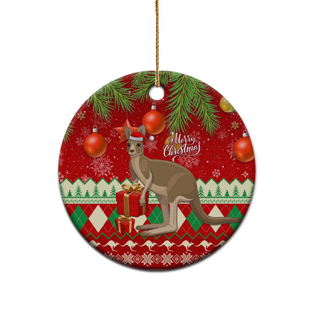 australia-christmas-ceramic-ornament-aussie-kangaroo-santa-merry-xmas