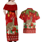 australia-christmas-couples-matching-off-shoulder-maxi-dress-and-hawaiian-shirt-aussie-kangaroo-santa-merry-xmas