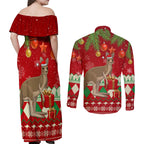australia-christmas-couples-matching-off-shoulder-maxi-dress-and-long-sleeve-button-shirt-aussie-kangaroo-santa-merry-xmas