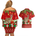 australia-christmas-couples-matching-off-shoulder-short-dress-and-hawaiian-shirt-aussie-kangaroo-santa-merry-xmas