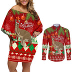 australia-christmas-couples-matching-off-shoulder-short-dress-and-long-sleeve-button-shirt-aussie-kangaroo-santa-merry-xmas