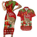 australia-christmas-couples-matching-short-sleeve-bodycon-dress-and-hawaiian-shirt-aussie-kangaroo-santa-merry-xmas