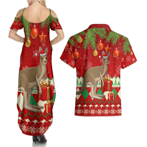 australia-christmas-couples-matching-summer-maxi-dress-and-hawaiian-shirt-aussie-kangaroo-santa-merry-xmas