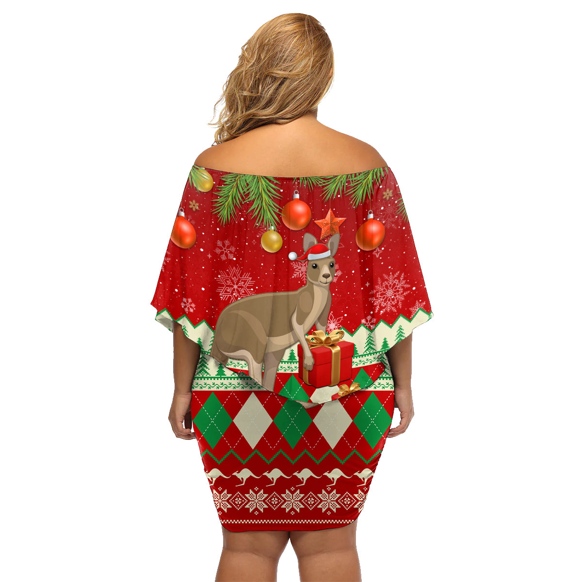 australia-christmas-family-matching-off-shoulder-short-dress-and-hawaiian-shirt-aussie-kangaroo-santa-merry-xmas