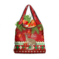 Australia Christmas Grocery Bag Aussie Kangaroo Santa Merry Xmas