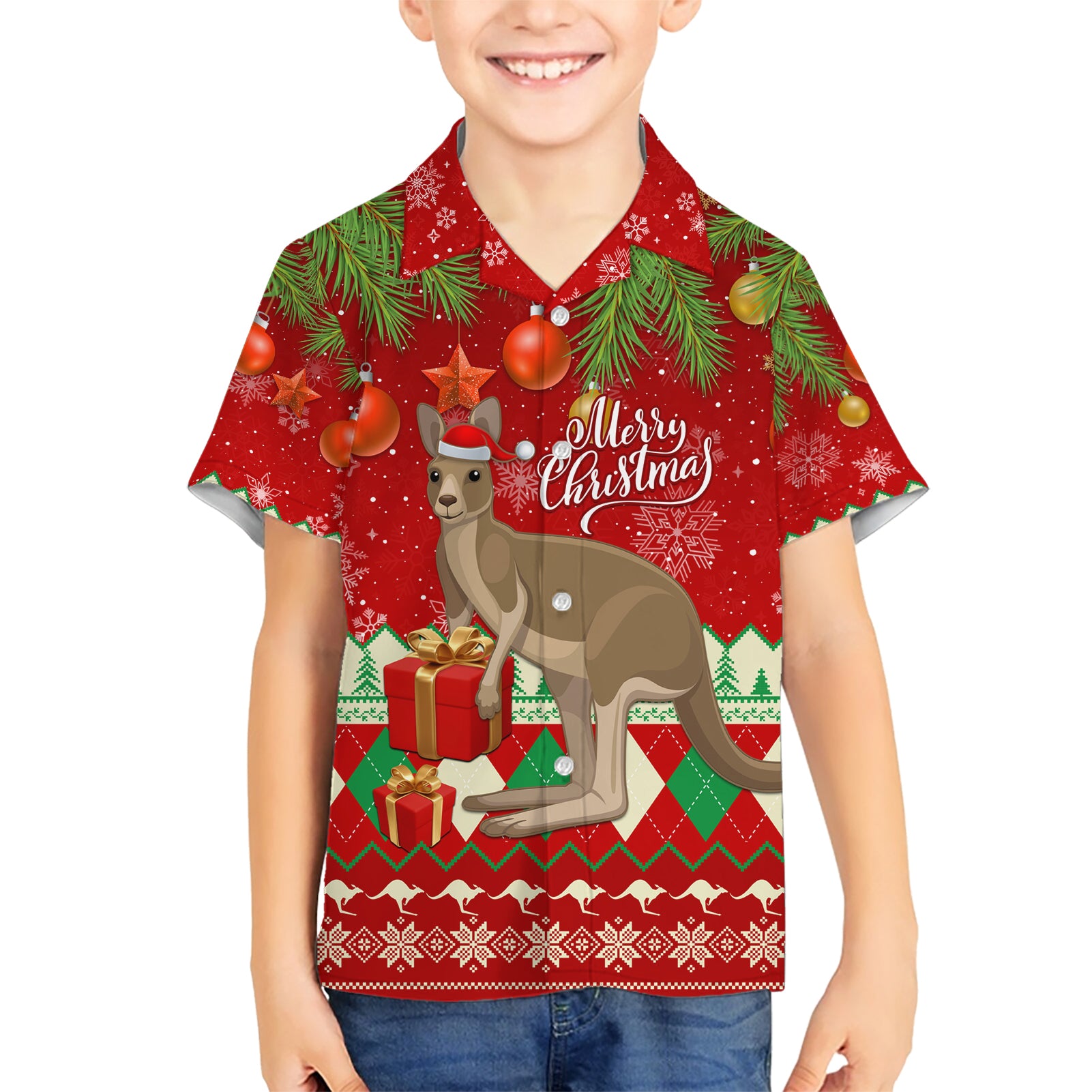australia-christmas-hawaiian-shirt-aussie-kangaroo-santa-merry-xmas