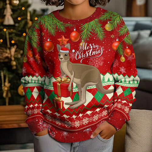 australia-christmas-kid-ugly-christmas-sweater-aussie-kangaroo-santa-merry-xmas