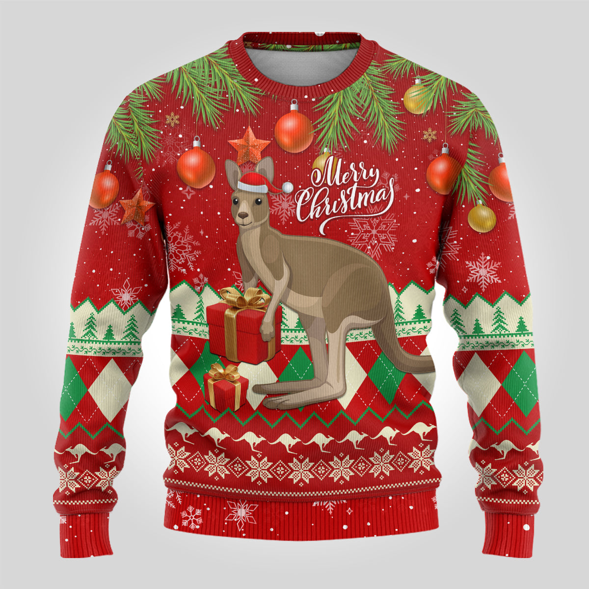 australia-christmas-ugly-christmas-sweater-aussie-kangaroo-santa-merry-xmas