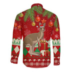 australia-christmas-long-sleeve-button-shirt-aussie-kangaroo-santa-merry-xmas