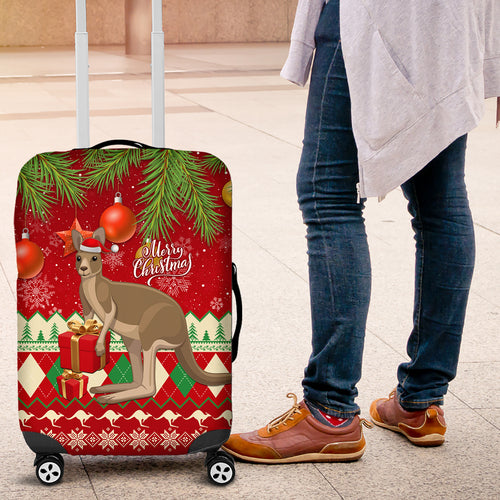 australia-christmas-luggage-cover-aussie-kangaroo-santa-merry-xmas
