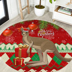 australia-christmas-round-carpet-aussie-kangaroo-santa-merry-xmas