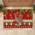 australia-christmas-rubber-doormat-aussie-kangaroo-santa-merry-xmas
