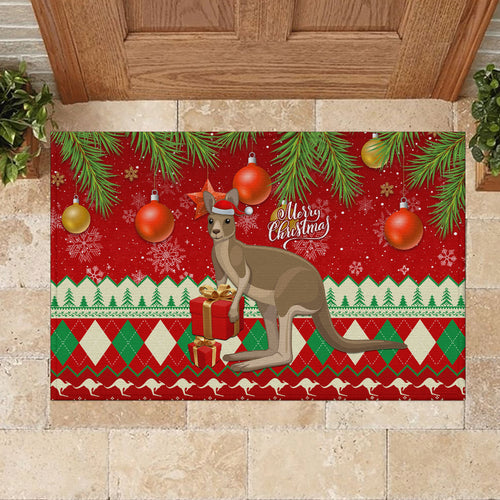 australia-christmas-rubber-doormat-aussie-kangaroo-santa-merry-xmas