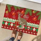 australia-christmas-rubber-doormat-aussie-kangaroo-santa-merry-xmas