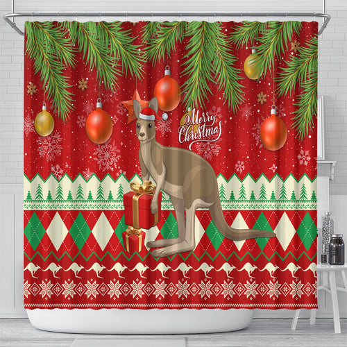 australia-christmas-shower-curtain-aussie-kangaroo-santa-merry-xmas