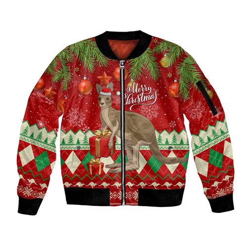 australia-christmas-sleeve-zip-bomber-jacket-aussie-kangaroo-santa-merry-xmas