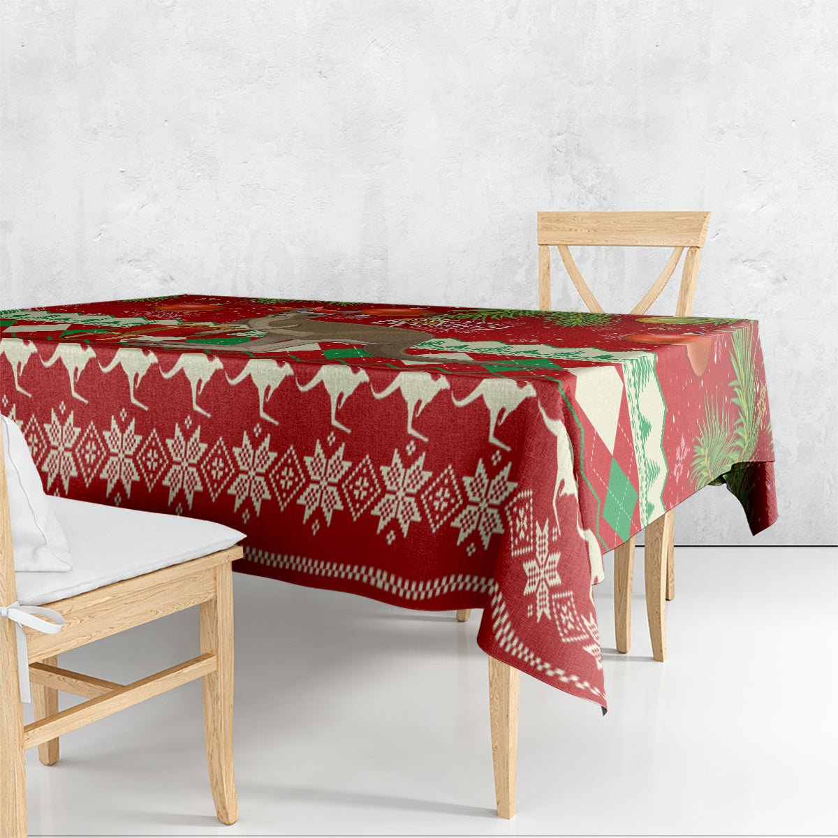 australia-christmas-tablecloth-aussie-kangaroo-santa-merry-xmas
