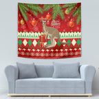 australia-christmas-tapestry-aussie-kangaroo-santa-merry-xmas