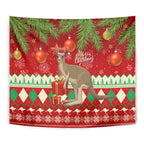 australia-christmas-tapestry-aussie-kangaroo-santa-merry-xmas