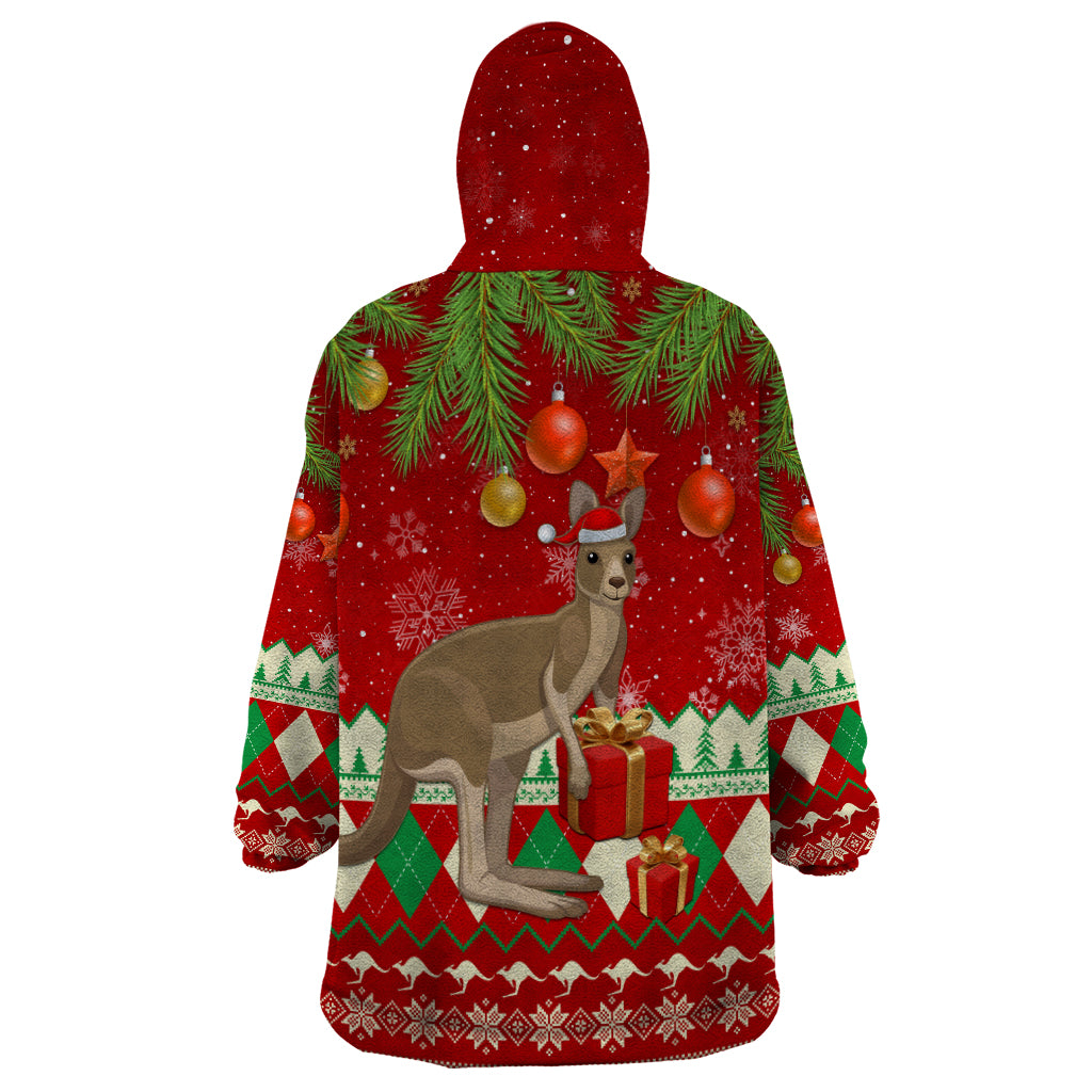 australia-christmas-wearable-blanket-hoodie-aussie-kangaroo-santa-merry-xmas