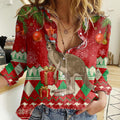 australia-christmas-women-casual-shirt-aussie-kangaroo-santa-merry-xmas