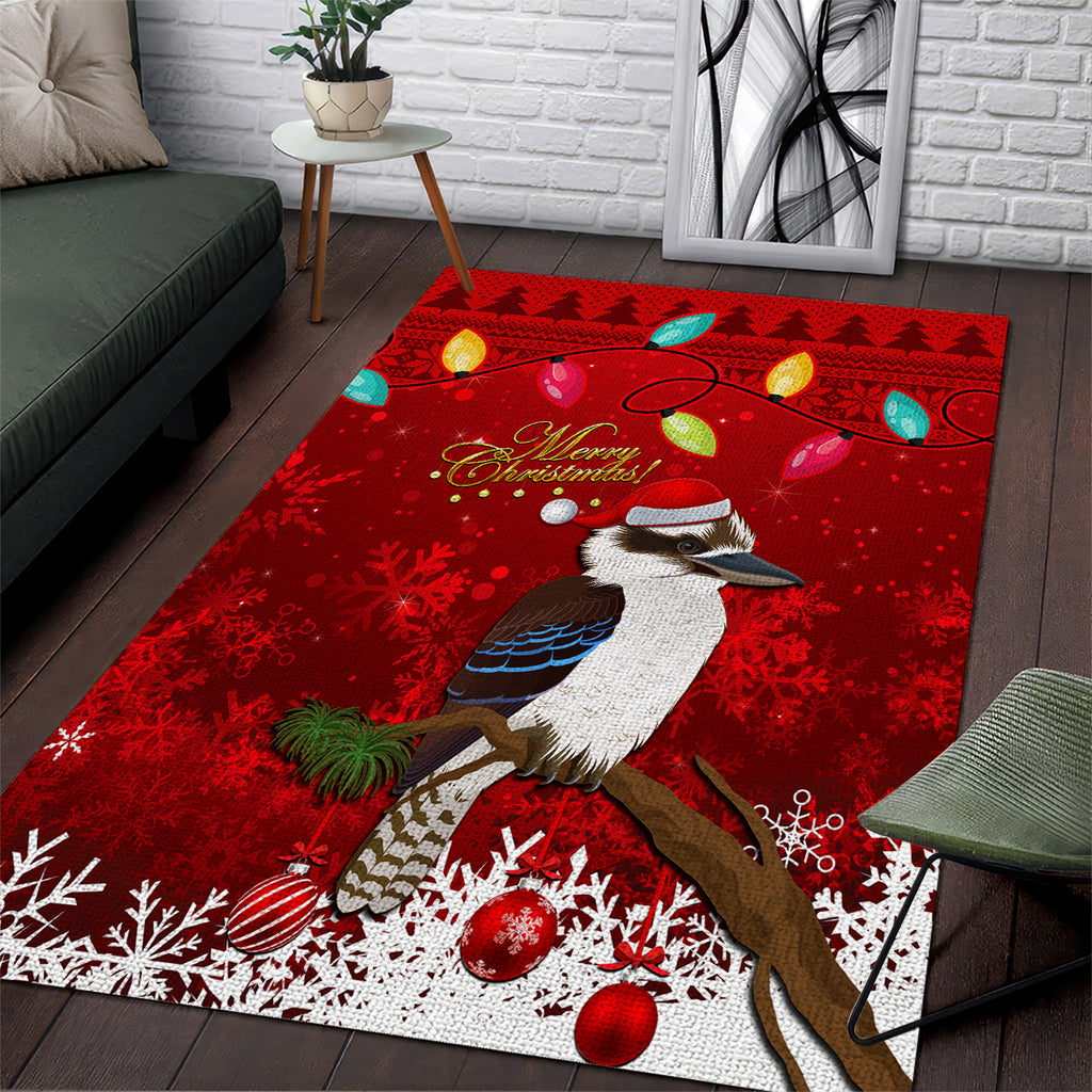 australia-christmas-area-rug-aussie-kookaburra-santa-merry-xmas