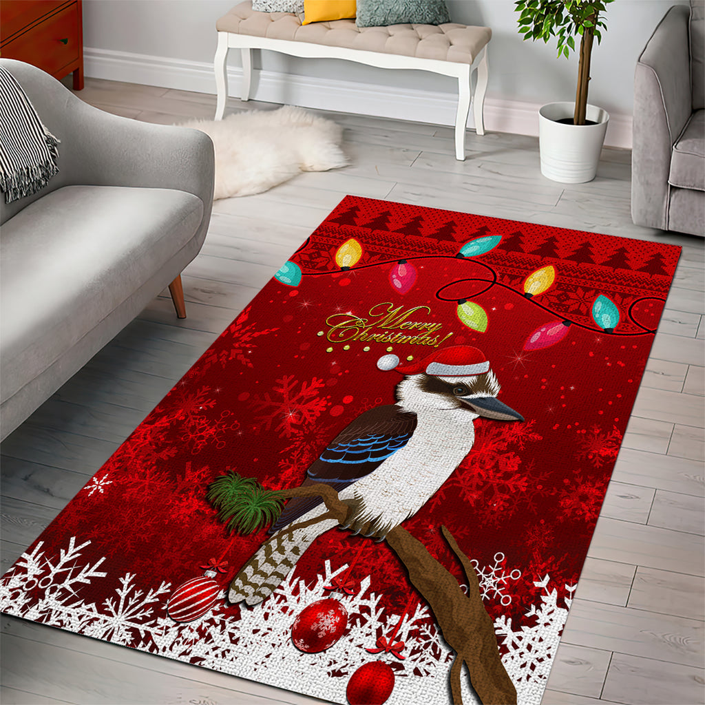 australia-christmas-area-rug-aussie-kookaburra-santa-merry-xmas