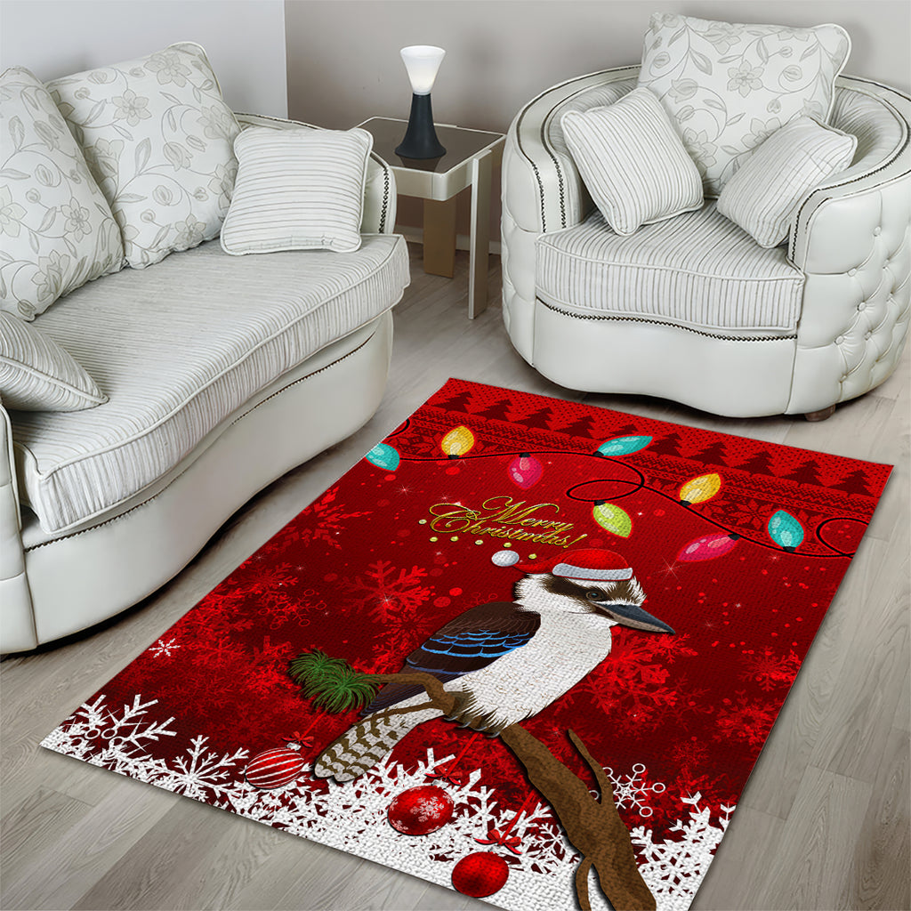 australia-christmas-area-rug-aussie-kookaburra-santa-merry-xmas