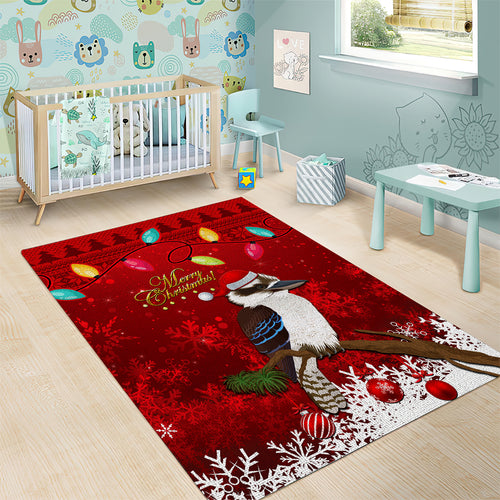 australia-christmas-area-rug-aussie-kookaburra-santa-merry-xmas