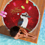 australia-christmas-beach-blanket-aussie-kookaburra-santa-merry-xmas