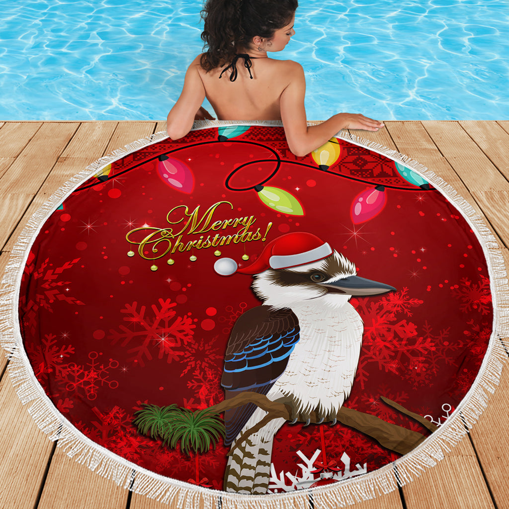 australia-christmas-beach-blanket-aussie-kookaburra-santa-merry-xmas