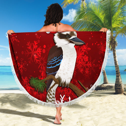 australia-christmas-beach-blanket-aussie-kookaburra-santa-merry-xmas