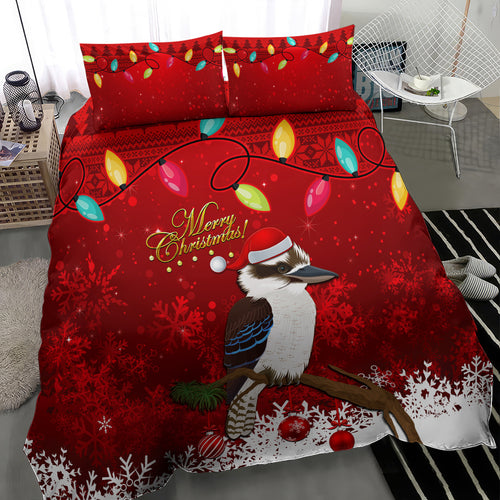 australia-christmas-bedding-set-aussie-kookaburra-santa-merry-xmas