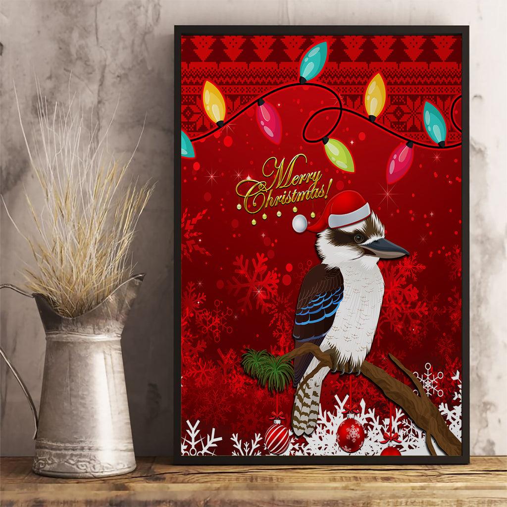 australia-christmas-canvas-wall-art-aussie-kookaburra-santa-merry-xmas