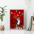 australia-christmas-canvas-wall-art-aussie-kookaburra-santa-merry-xmas