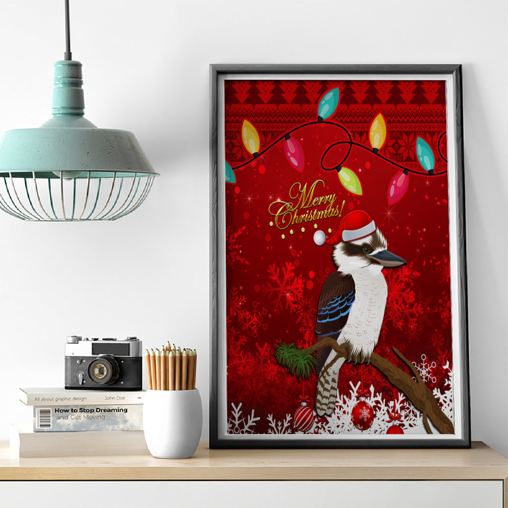 australia-christmas-canvas-wall-art-aussie-kookaburra-santa-merry-xmas