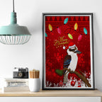 australia-christmas-canvas-wall-art-aussie-kookaburra-santa-merry-xmas