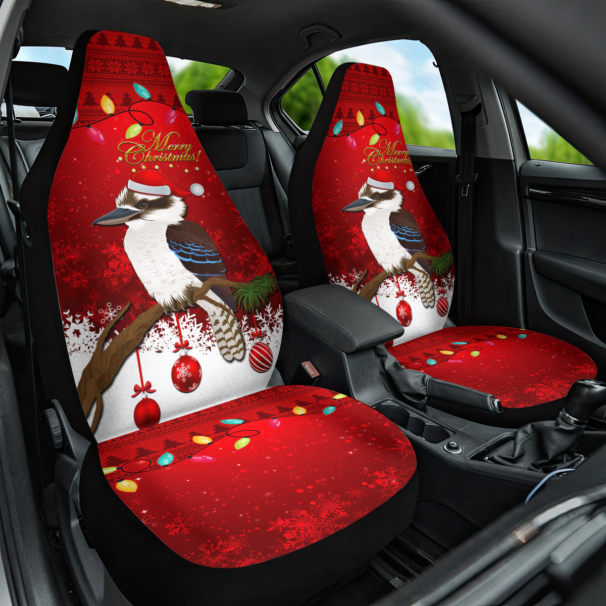 australia-christmas-car-seat-cover-aussie-kookaburra-santa-merry-xmas