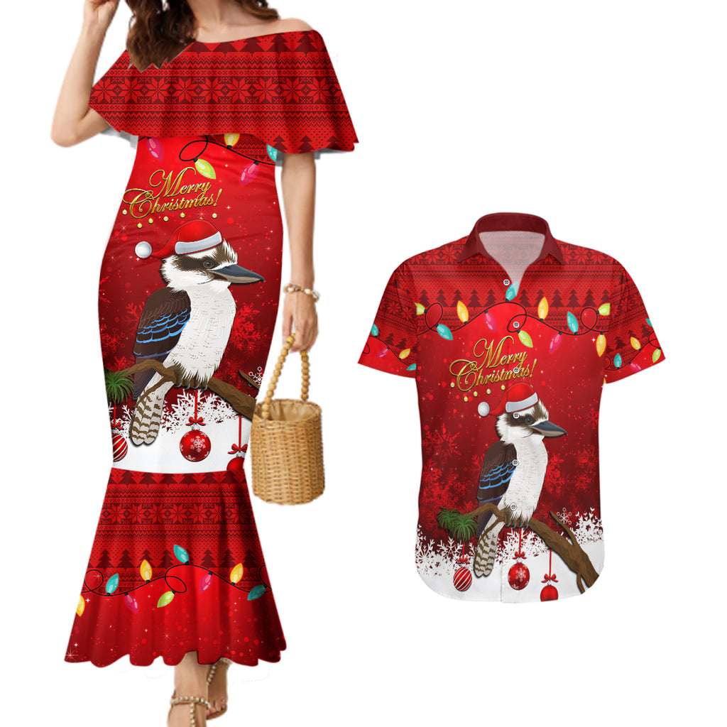 australia-christmas-couples-matching-mermaid-dress-and-hawaiian-shirt-aussie-kookaburra-santa-merry-xmas