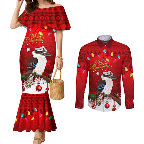 australia-christmas-couples-matching-mermaid-dress-and-long-sleeve-button-shirt-aussie-kookaburra-santa-merry-xmas