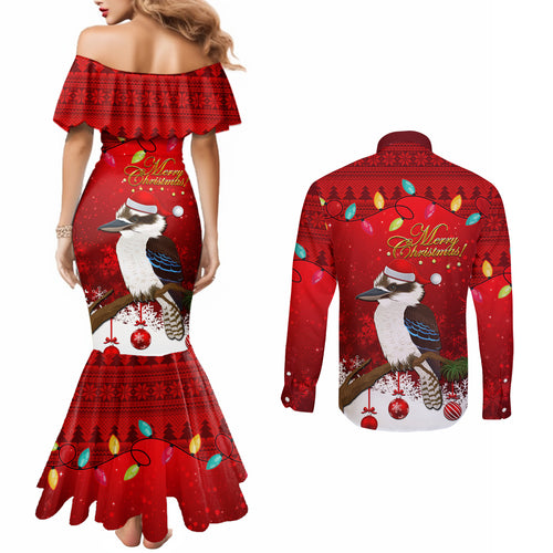 australia-christmas-couples-matching-mermaid-dress-and-long-sleeve-button-shirt-aussie-kookaburra-santa-merry-xmas