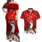 australia-christmas-couples-matching-off-shoulder-maxi-dress-and-hawaiian-shirt-aussie-kookaburra-santa-merry-xmas