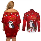 australia-christmas-couples-matching-off-shoulder-short-dress-and-long-sleeve-button-shirt-aussie-kookaburra-santa-merry-xmas