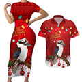 australia-christmas-couples-matching-short-sleeve-bodycon-dress-and-hawaiian-shirt-aussie-kookaburra-santa-merry-xmas