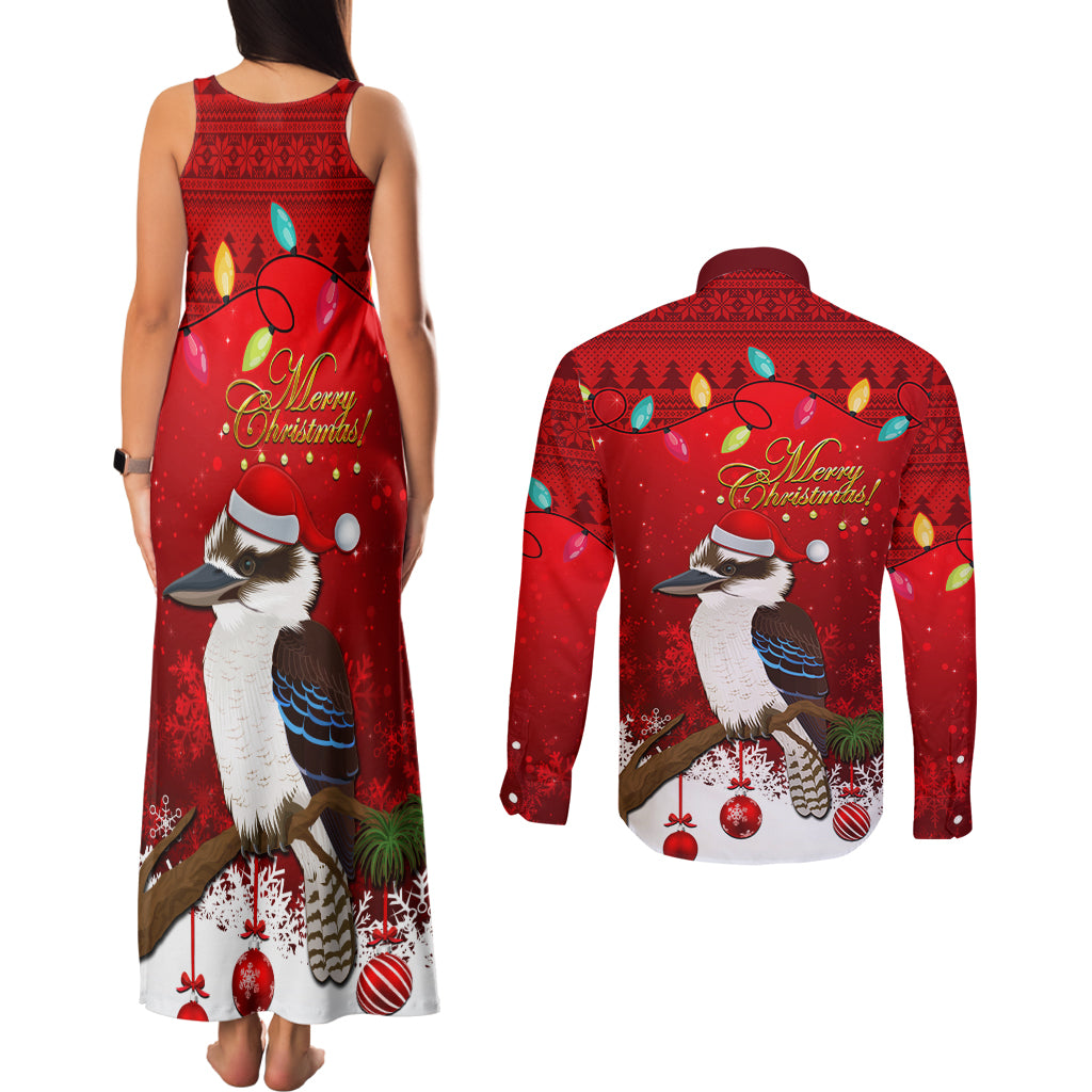 australia-christmas-couples-matching-tank-maxi-dress-and-long-sleeve-button-shirt-aussie-kookaburra-santa-merry-xmas