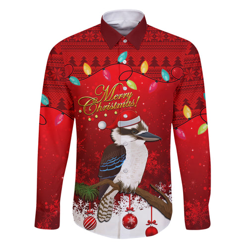 australia-christmas-family-matching-short-sleeve-bodycon-dress-and-hawaiian-shirt-aussie-kookaburra-santa-merry-xmas